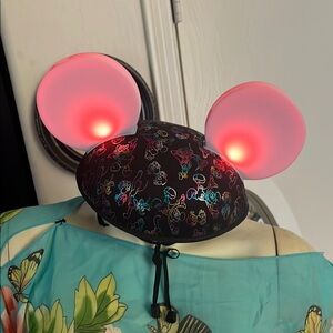 Disney Black and Pink Light-Up Mickey Ears Hat